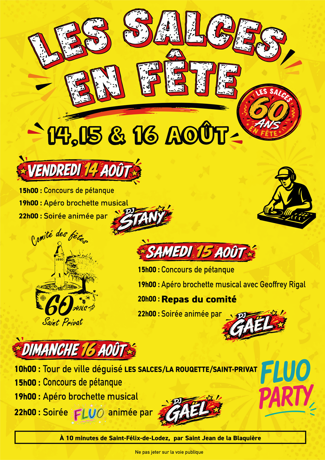 Un week-end de fête inoubliable pour les 60 ans des Salces