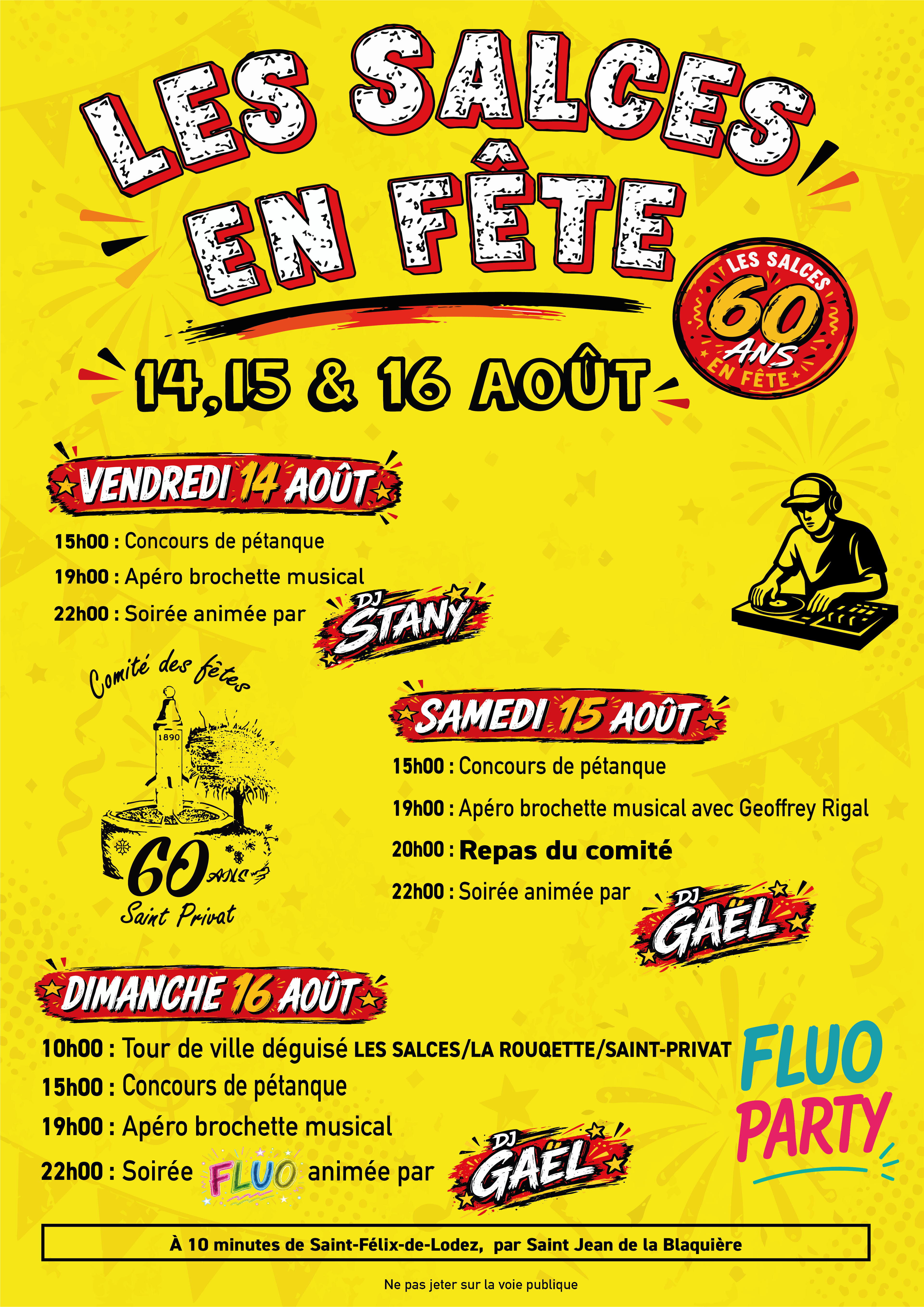 Un week-end de fête inoubliable pour les 60 ans des Salces